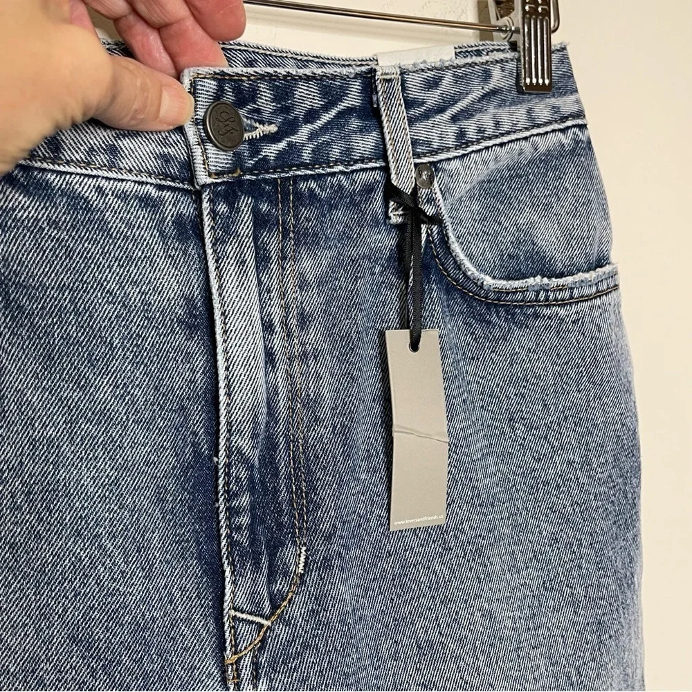 Lovers and Friends Logan Distressed Cropped Raw Edge Denim in Lost Hills preppy